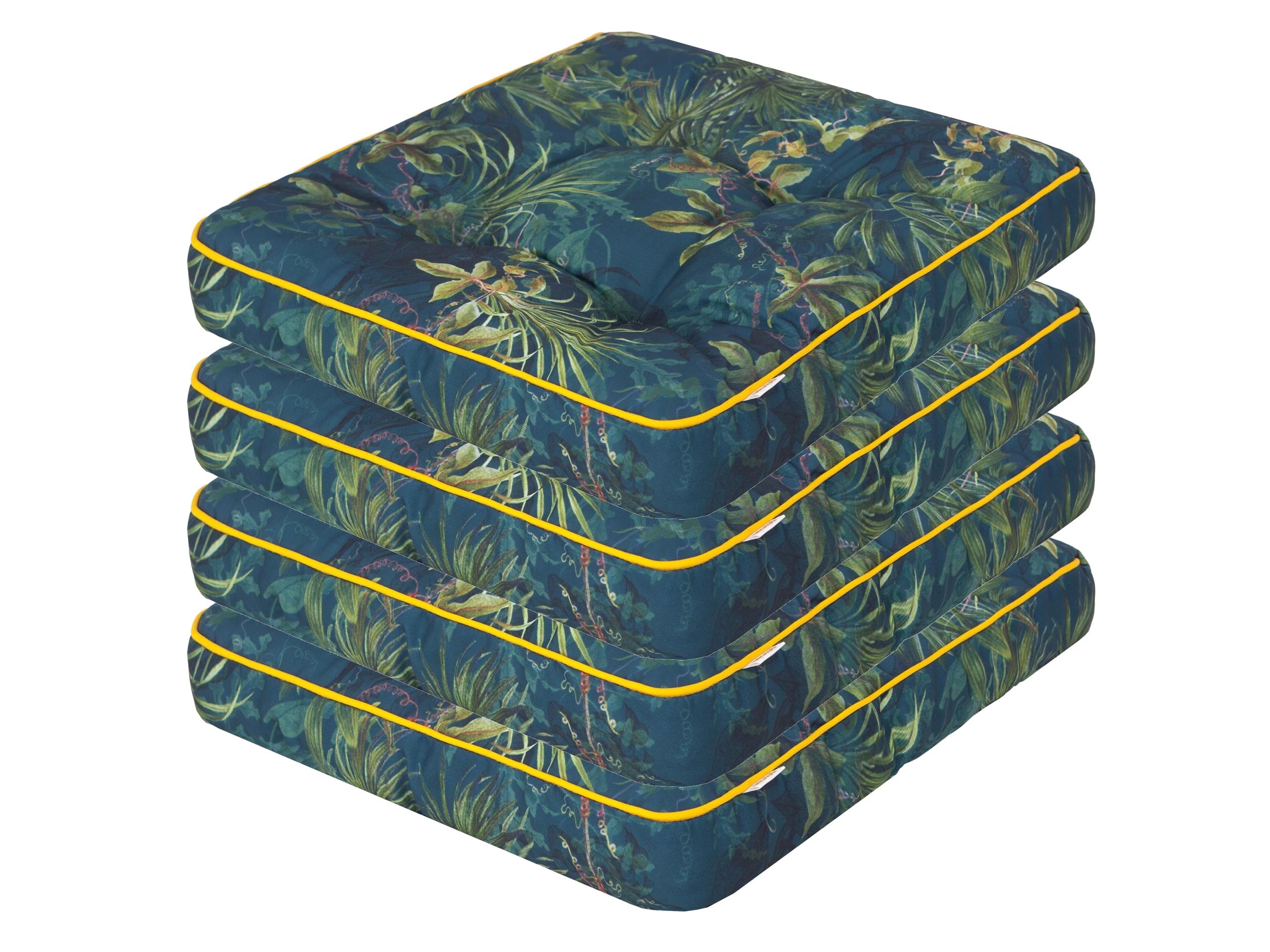 Sada 4 záhradných vankúšov, vankúš na kreslo, vankúš na stoličku