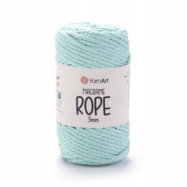 YarnArt Macrame Rope 3mm 775 modrý makramé provázek, sada 4 x 250 g 63 m