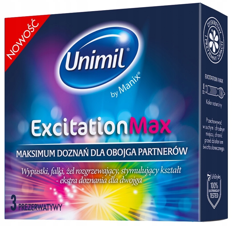 

Unimil Excitation Max prezerwatywy 3szt