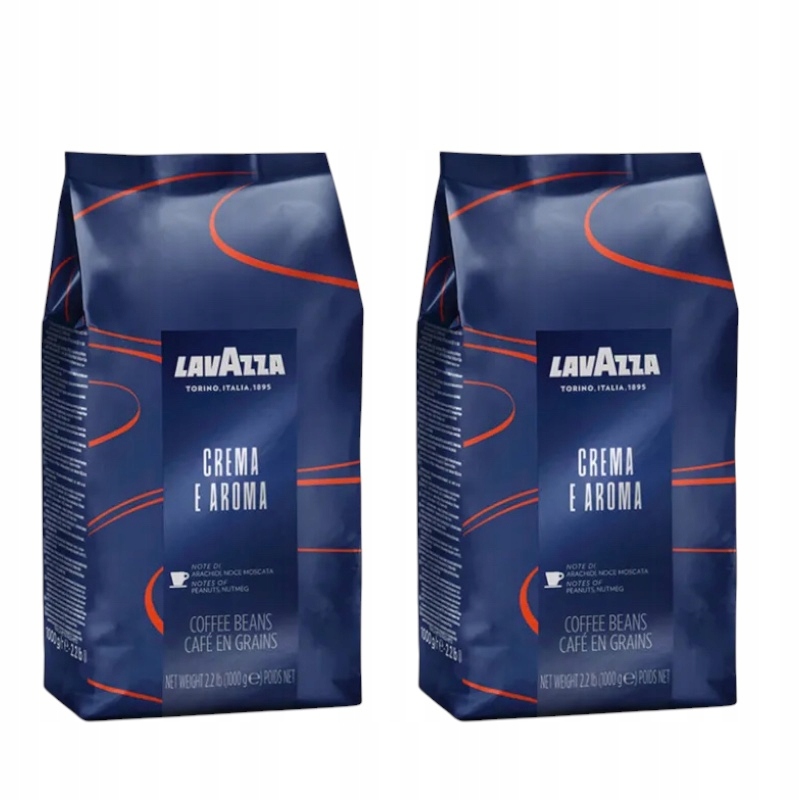 Levně Káva Lavazza Crema e Aroma Blue zrnková 2x 1000 g 2x 1 kg