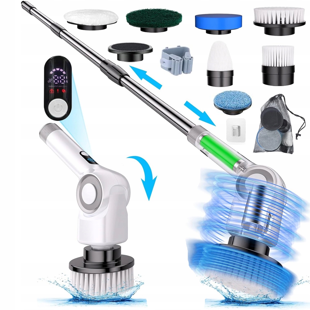 Bezdrátový rotační mop na mytí podlah Elektrický 2000 mAh 9v1