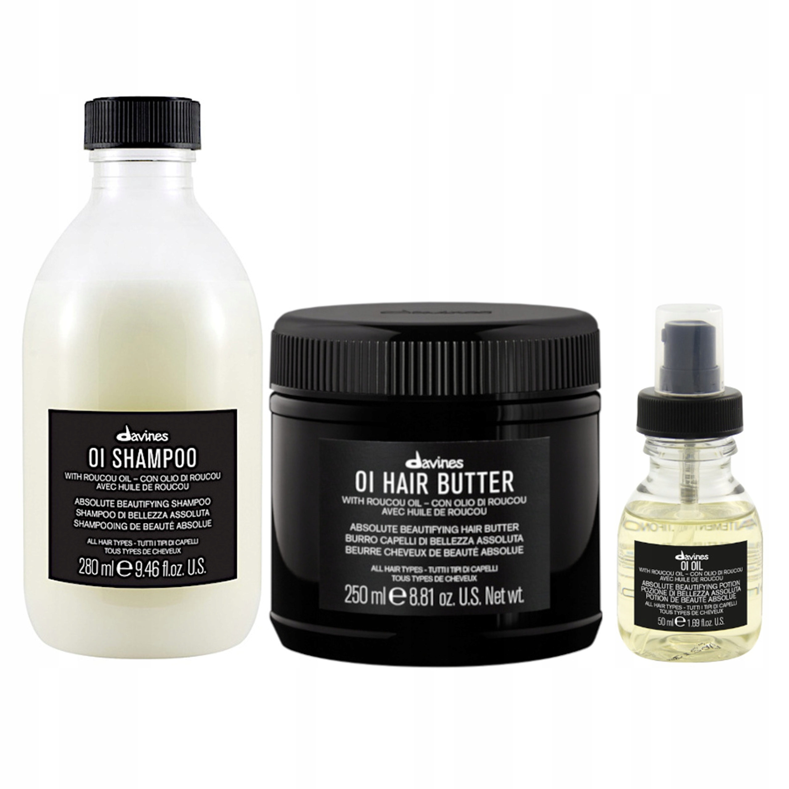 Davines Oi Oil Set Šampon Máslo Olej 580 ML