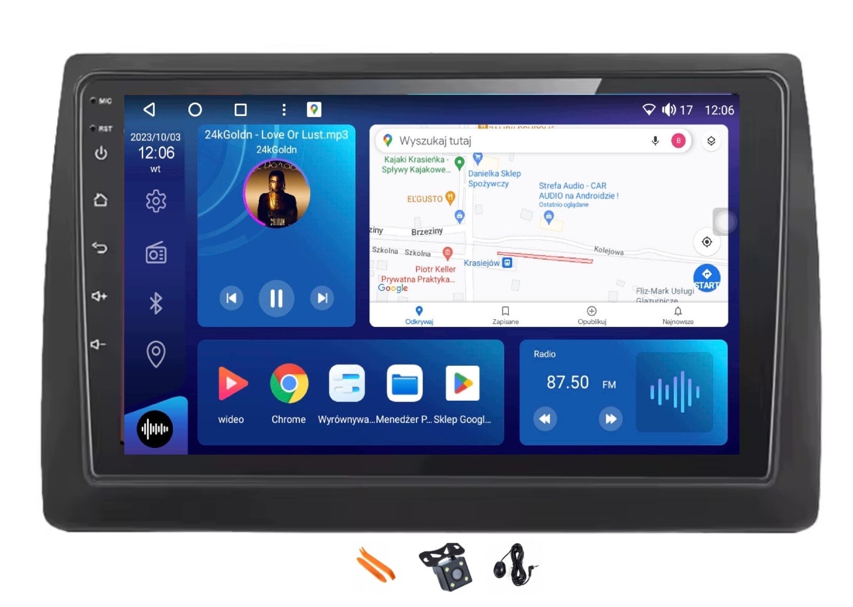 Radio Android Navigácia Fiat Stilo 01-10 8/256GB 2K Lte 4G CarPlay Gps