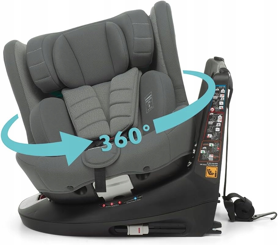 Fotelik obrotowy Foppapedretti FP360 Quick i-Size 40-150 cm 0-36 kg Grey