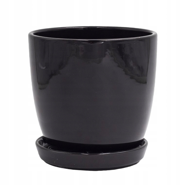 

Doniczka Ceramiczna Osłonka Z Podstawką Black 18cm