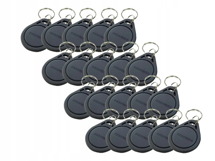 Brelok zbliżeniowy SZARY RFID MIFARE +NR 20szt