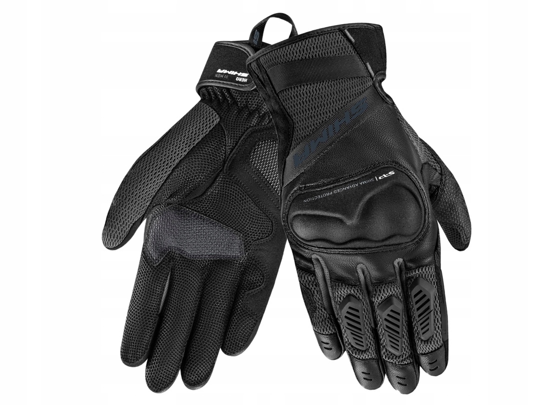 Shima Hero Pánske Krátke Motocyklové Rukavice Čierne