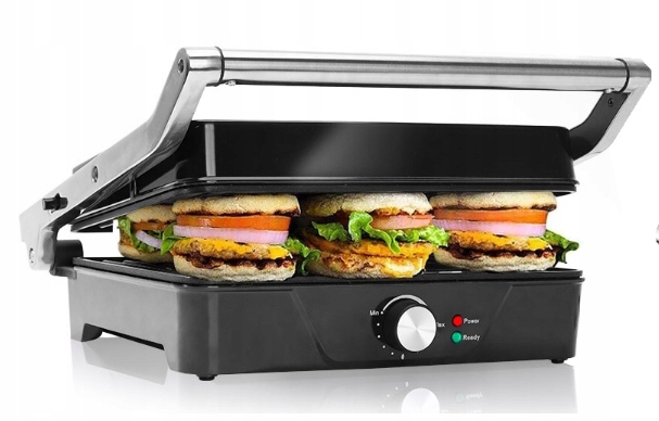 Aigostar Samotný Opékač Topinek Toustovač Elektrický Gril Výkonný 2000 W Rozkládací