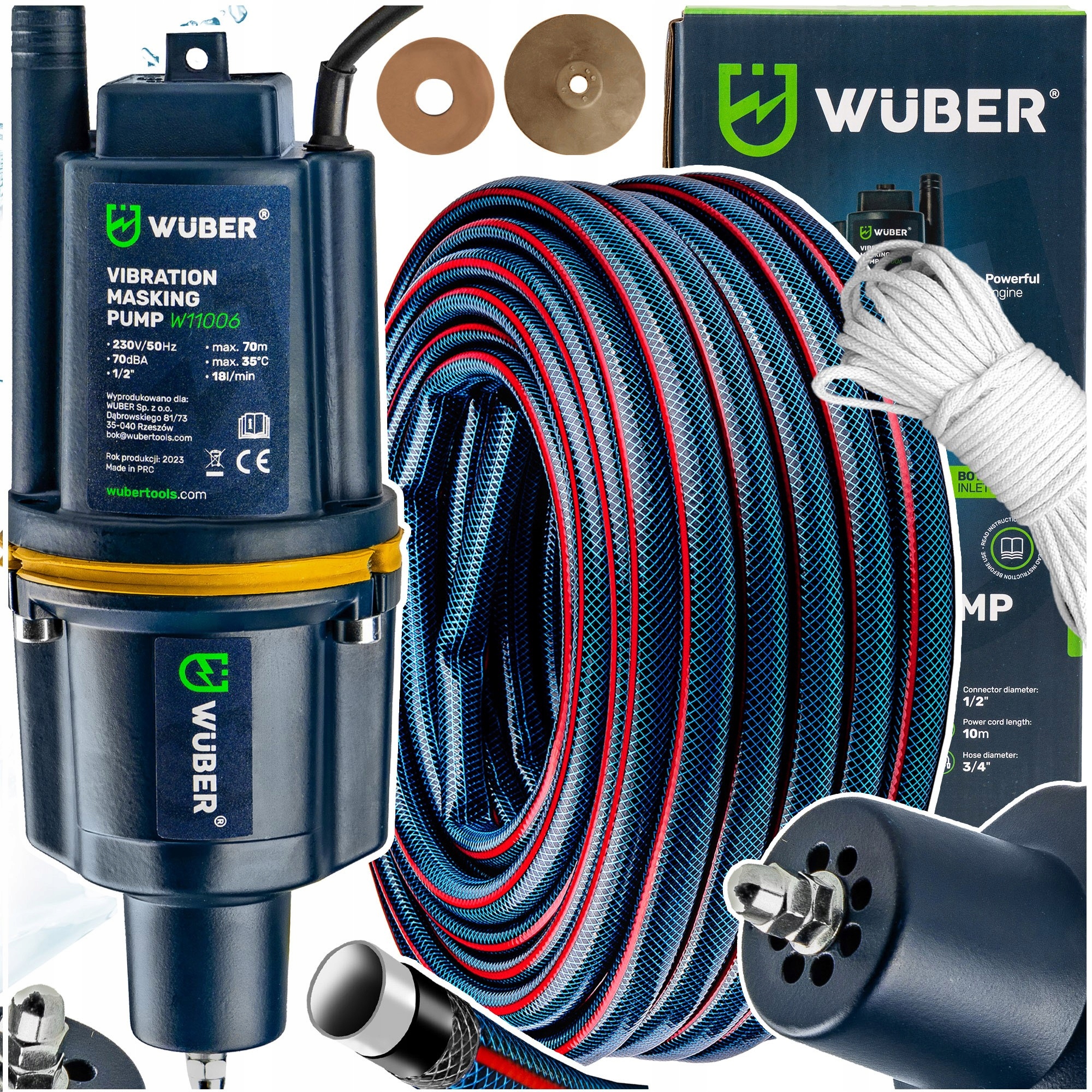 Pompa Do Wody Czystej Dolnossąca Zestaw Ruska Pompa Do Studni Nurek Wąż