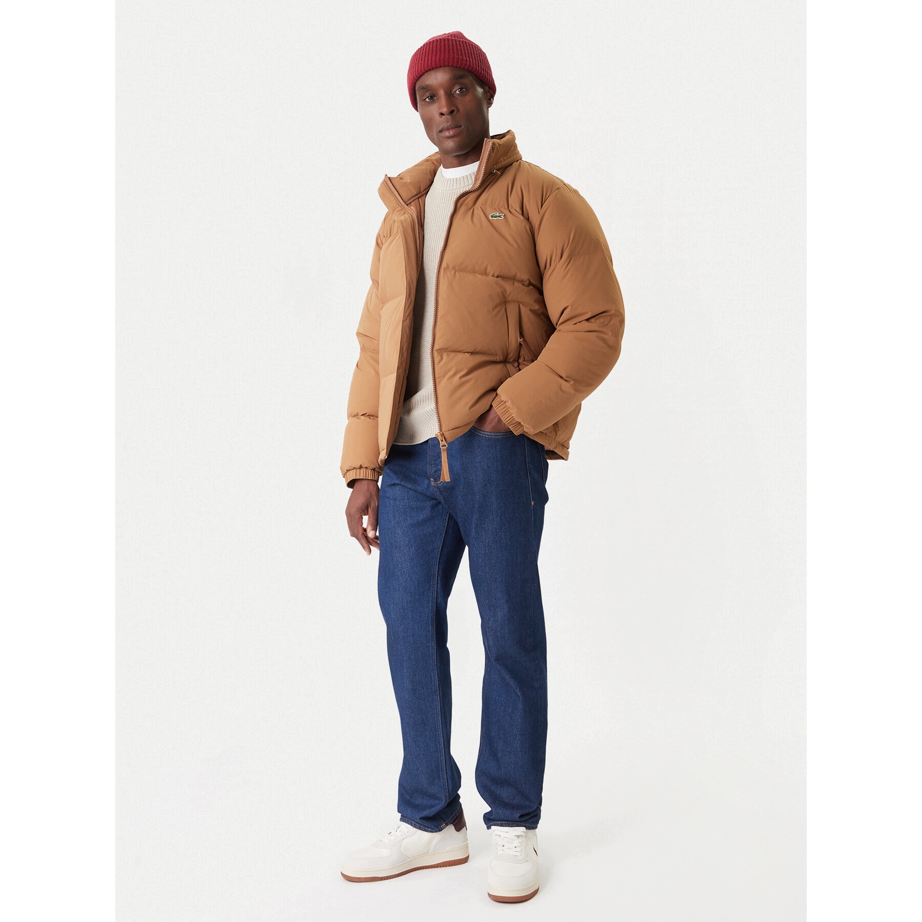 Lacoste Męskie Kurtka puchowa BH5154 Brązowy