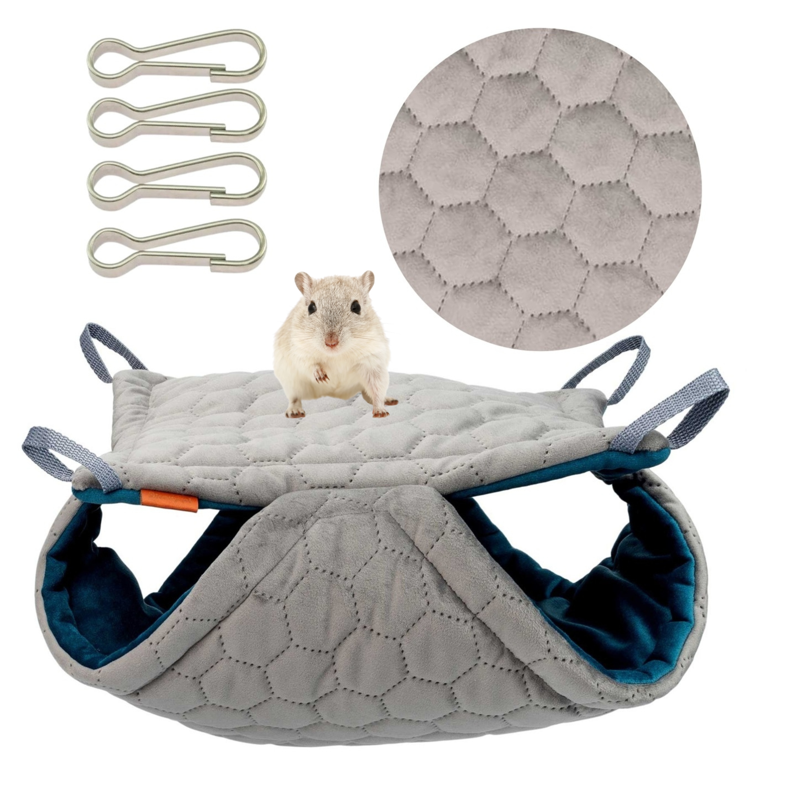 Levně Hamak pro Hlodavce Morče Krysa Křeček Pelíšek Velký Dvojitý 40x40cm