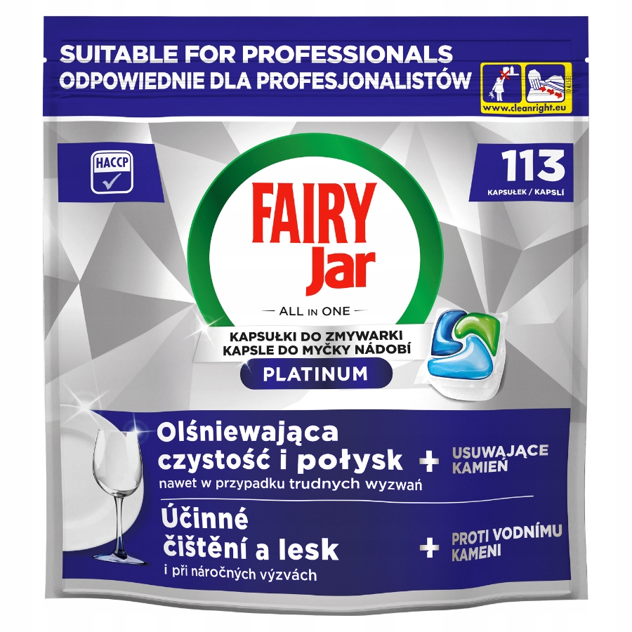 Fairy Professional Platinum kapsułki do zmywarki, 113 kapsułek