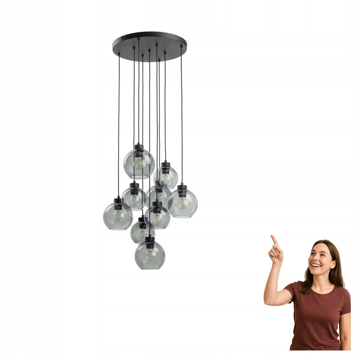 Závesná lampa Cubus Graphite 10208 Tk Lighting