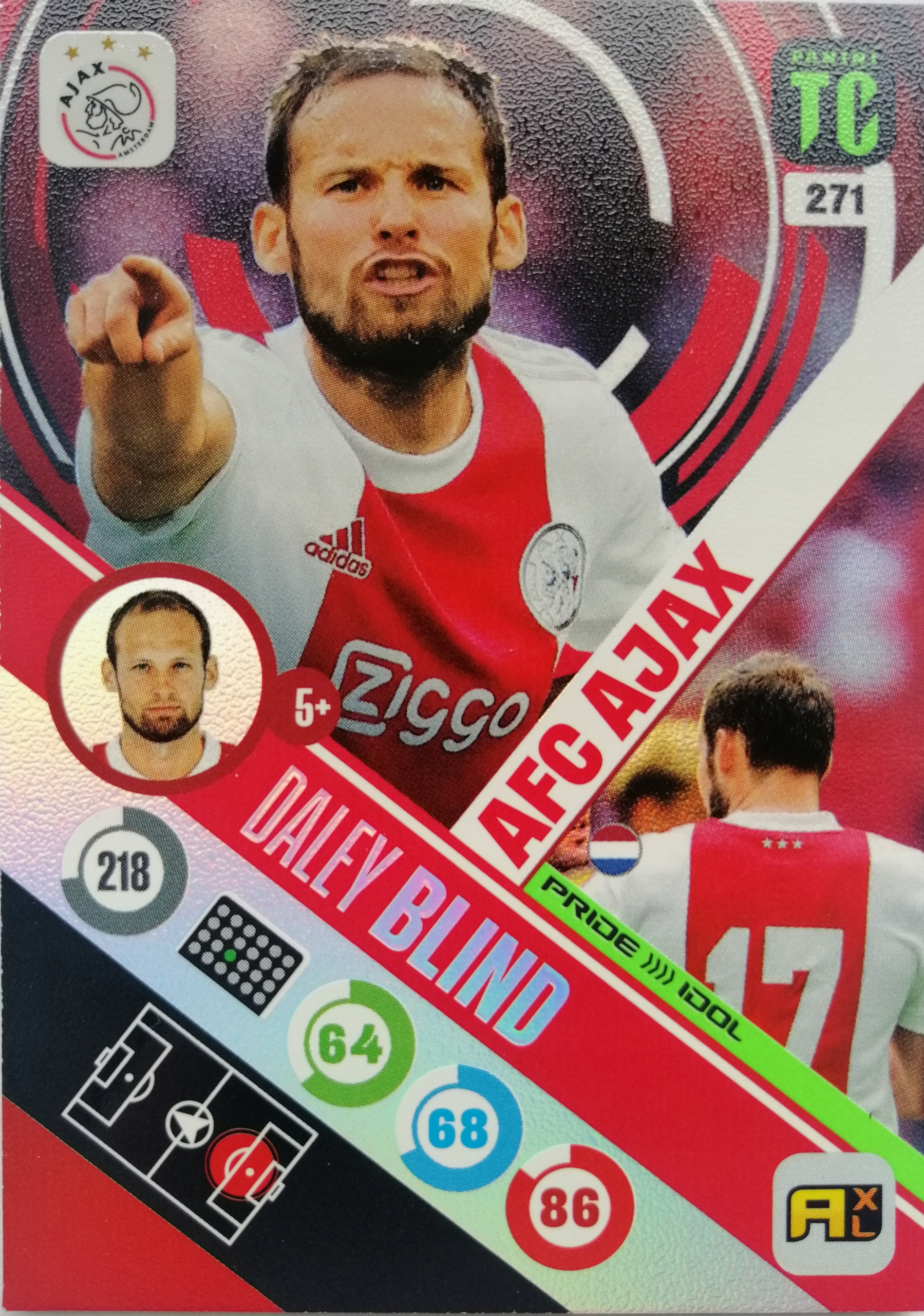 Panini Top Class Pride Idol 271 Blind Ajax
