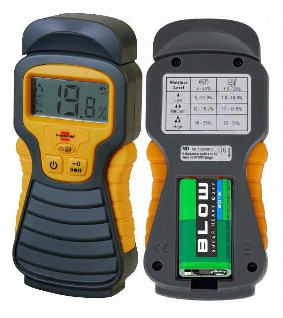 Měřič vlhkosti pro dřevo, betonu 9V Baterie