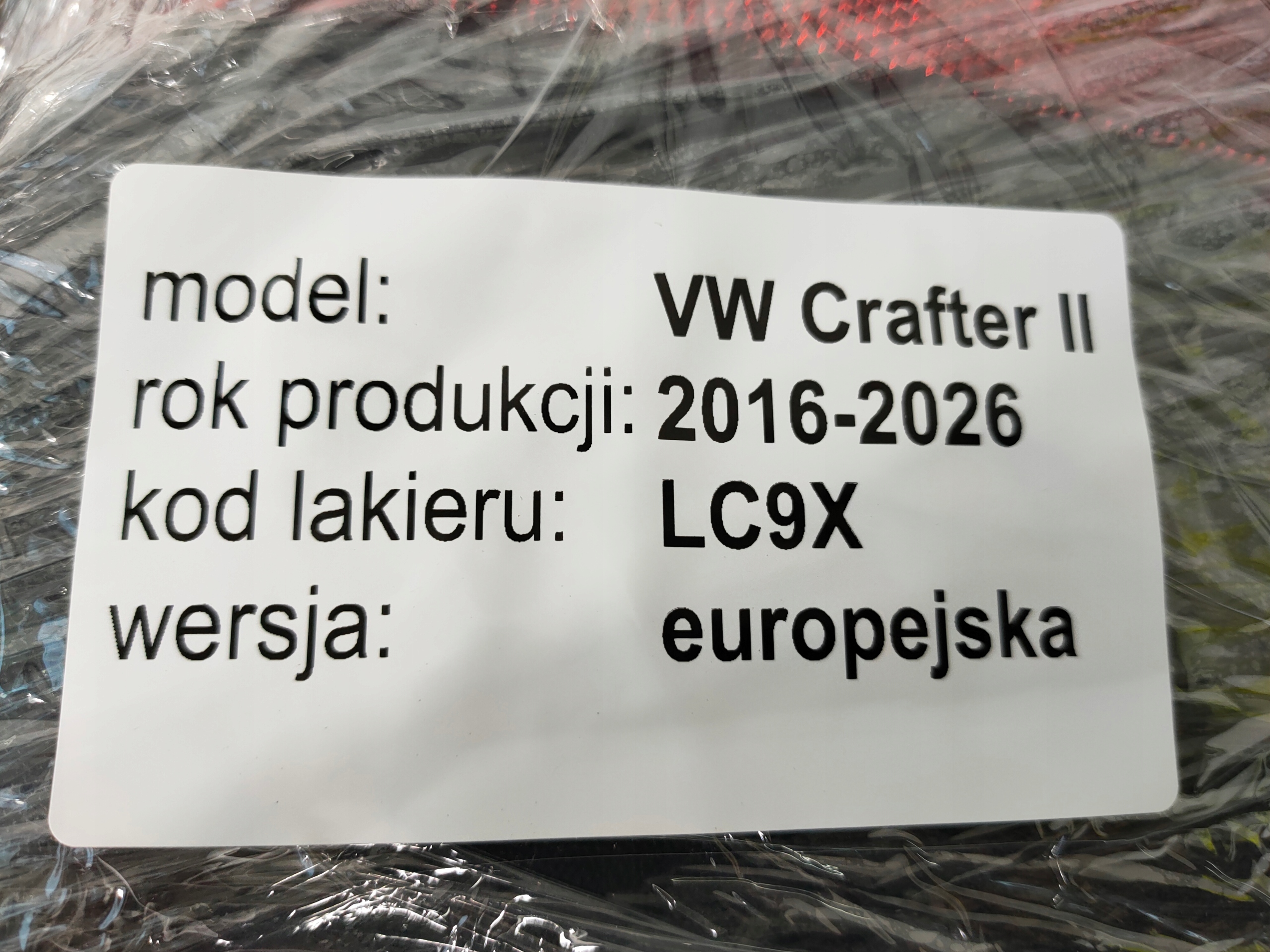VW CRAFTER II MAN TGE 20-24 L2H2 Ecke der Stoßstange rechts heck + Sensor PDC