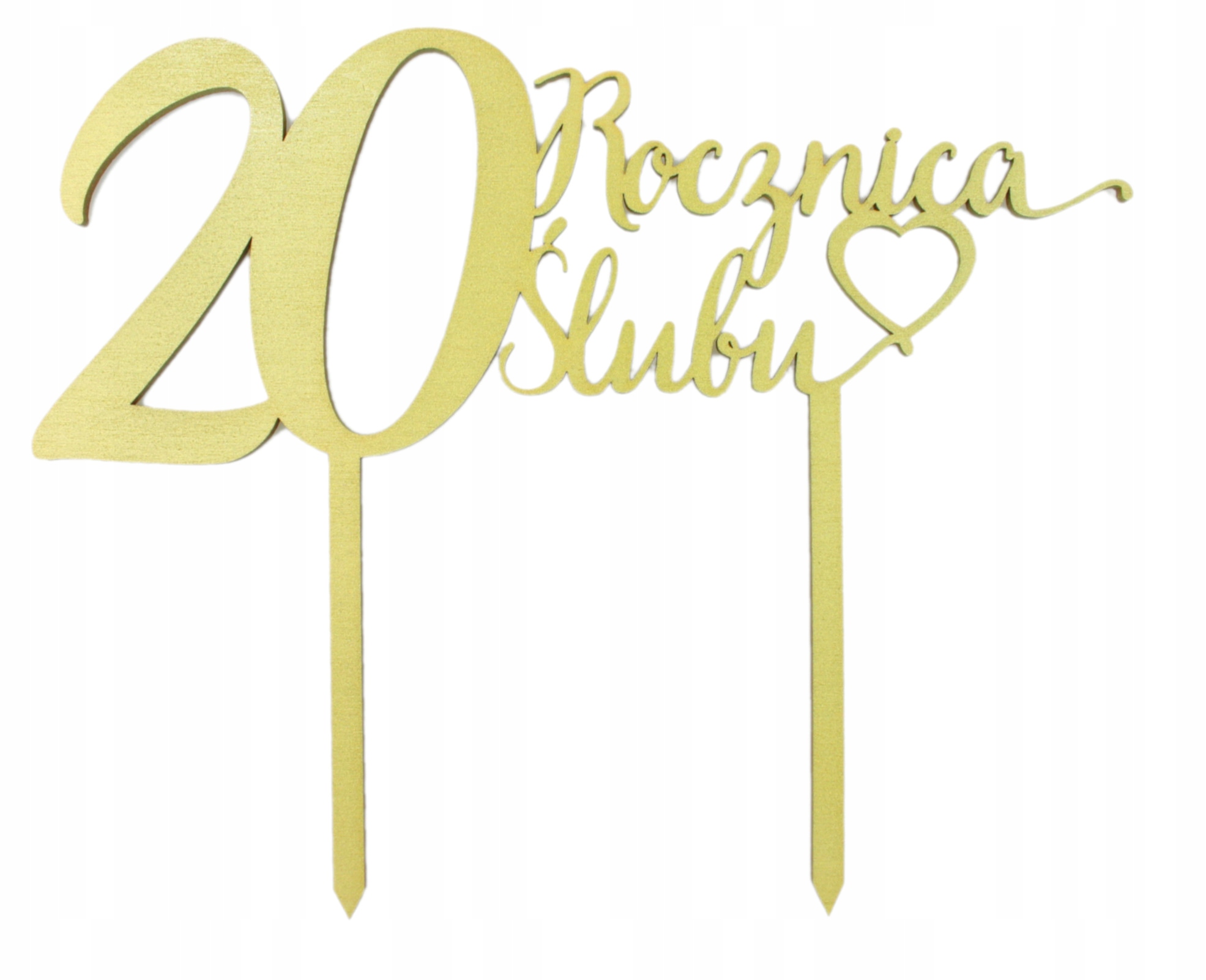 

Topper Na Tort Na 20 Rocznicę Ślubu Złoty