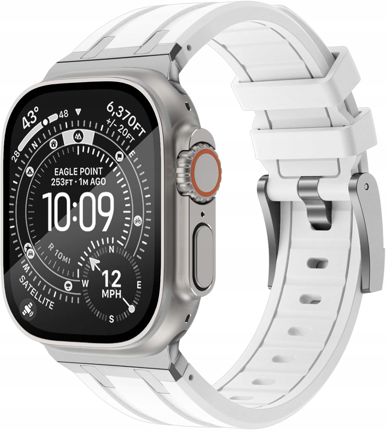 NewWays biały pasek do Apple Watch Ultra SE3/2 10/9/8/7/6/5/4 42/44/45/49mm