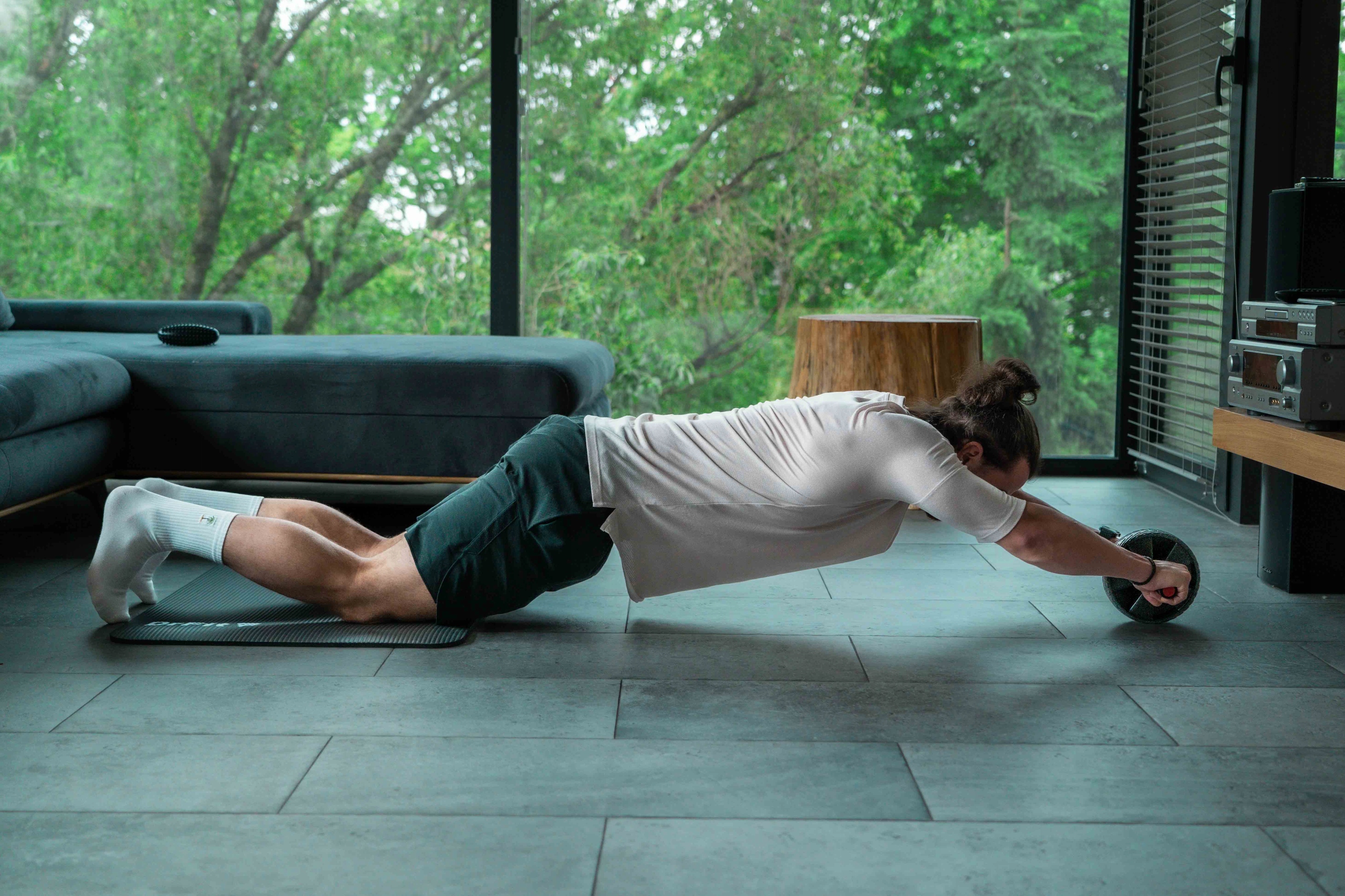 DrFit SOLIDNE MOCNE KÓŁKO DO ĆWICZEŃ BRZUCHA ABS Średnica 30 cm