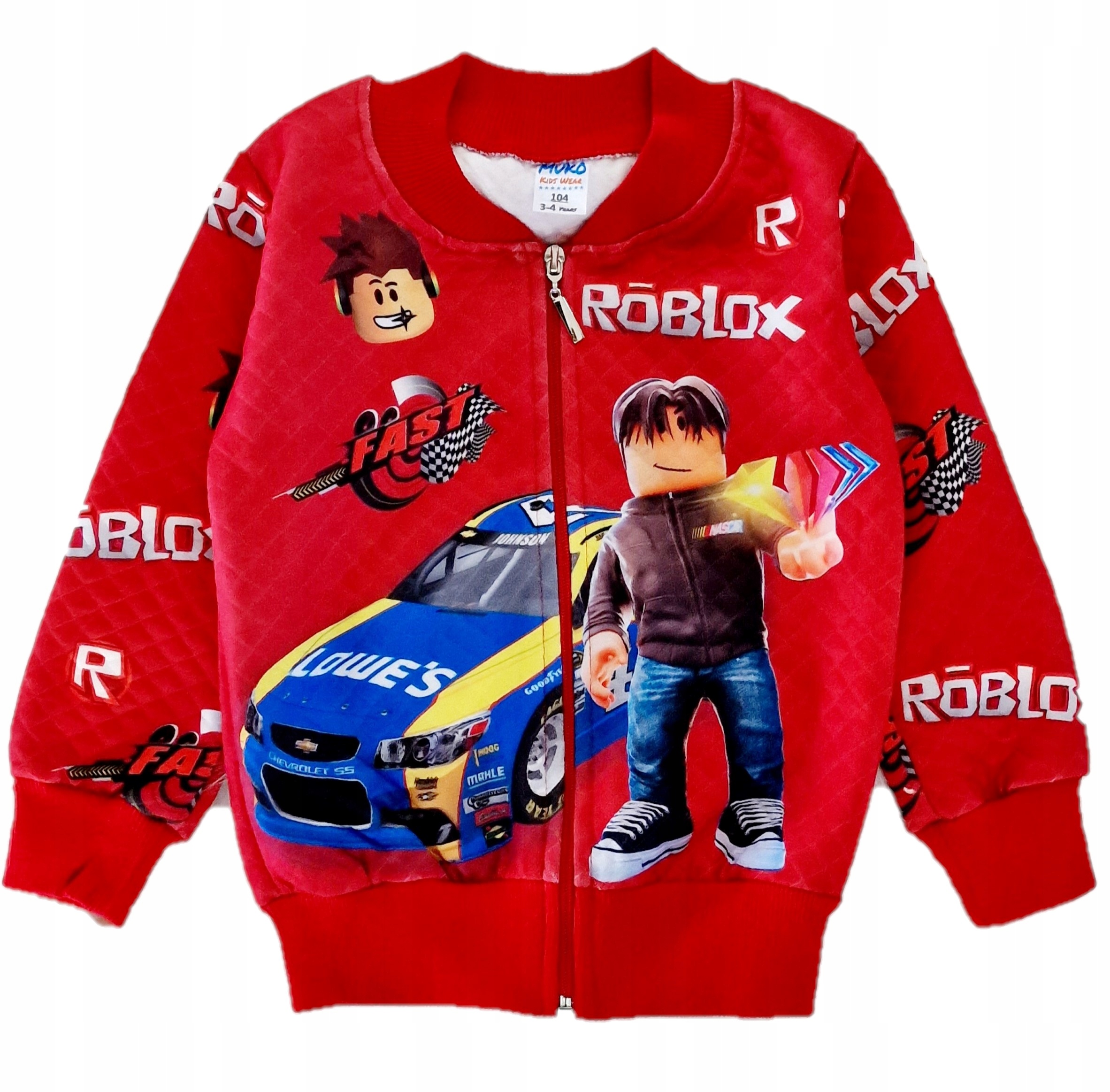 BLUZA chłopięca 104 ROBLOX CZERWONA BOMBERKA
