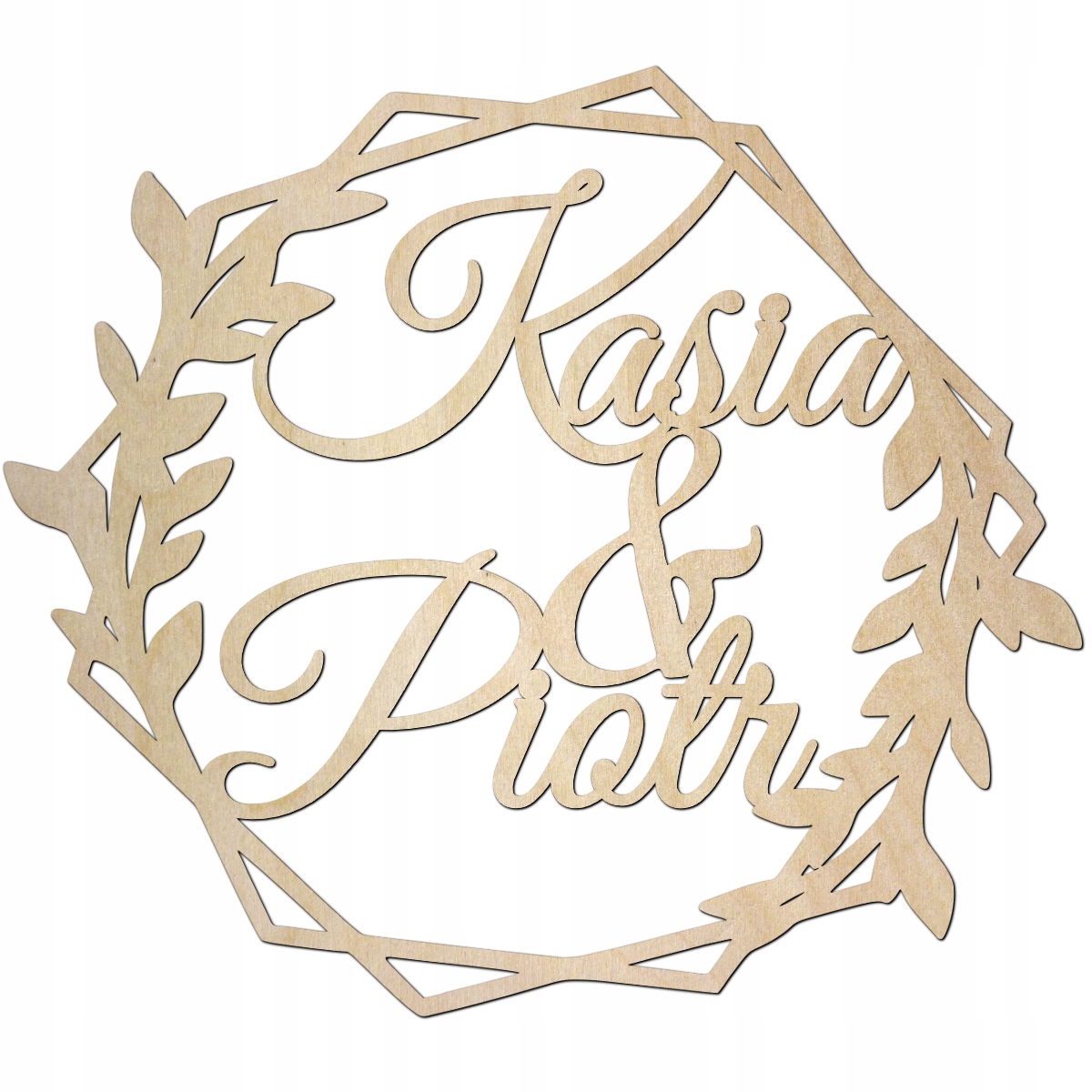 Koło z imionami na ściankę WESELE ślub obręcz100cm