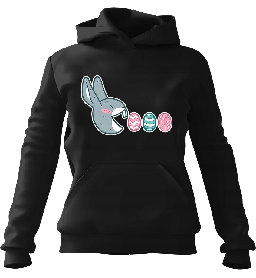pánská mikina s kapucí Pac Bunny Černá S pro muže, muže a muže