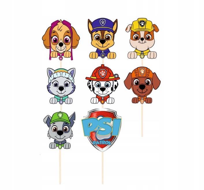 

Topper Pikery Psi Patrol Na Tort 8 Szt Urodziny