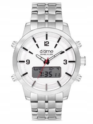 Pánské Hodinky Daniel Klein 12641-1 Stříbrný Náramek Datumovka Pro Kluka