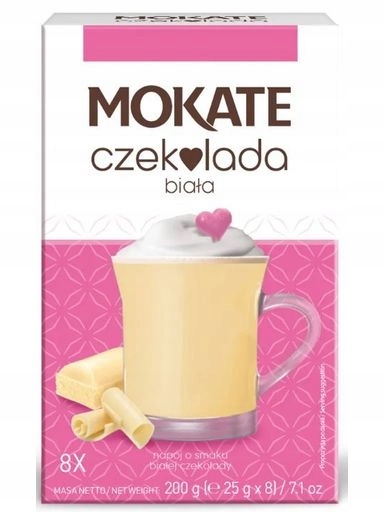 Levně 5x Mokate čokoládový nápoj horký Bílá Čokoláda v prášku 200g