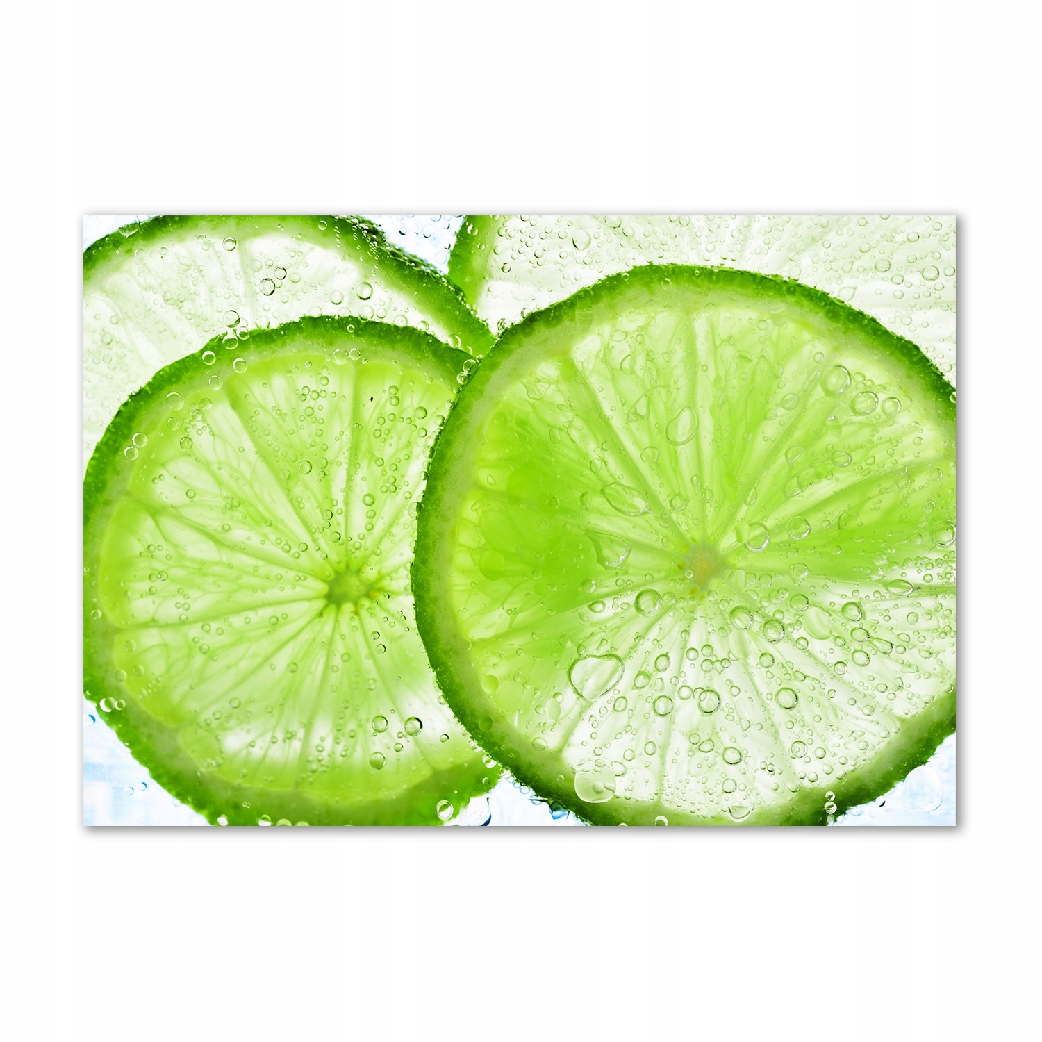 

Foto obraz szklany Limonki pod wodą 100x70