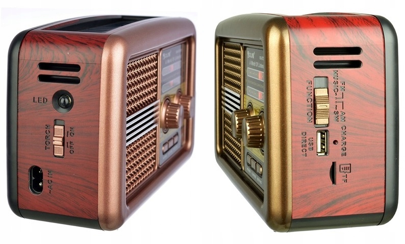 RADIO KUCHENNE BUDOWLANE PRZENOŚNE RETRO BLUETOOTH SOLAR USB Marka Golon