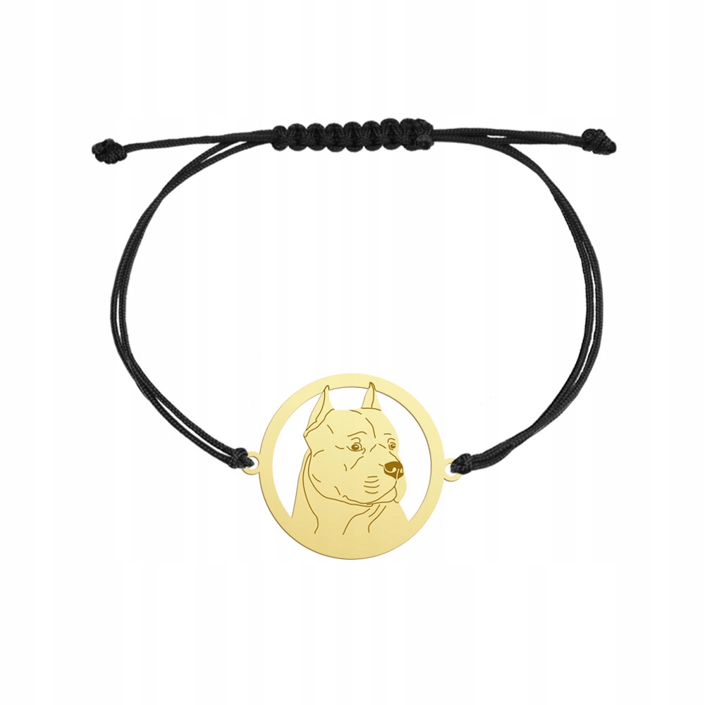Zlatý náramek Amstaff 925 provázek Šperky Dárek Gravírování Bonus