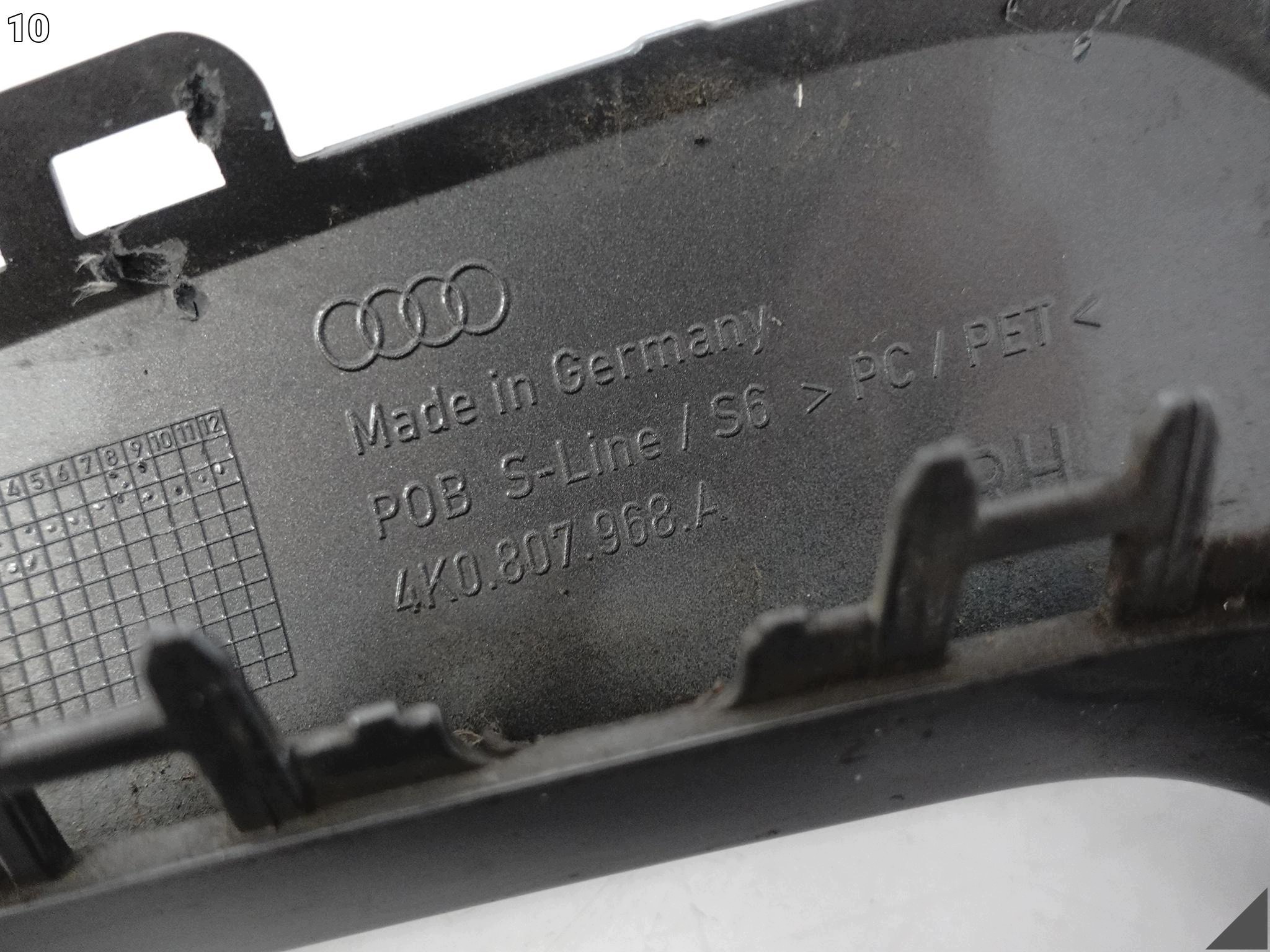 AUDI A6 S6 C8 4K S-LINE 18-23 grid moulding SPOILER W bumper front right