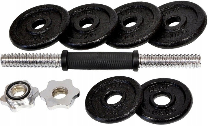 ZESTAW HANTLI ŻELIWNYCH 2x7 KG EB FIT Waga 1x 7 kg