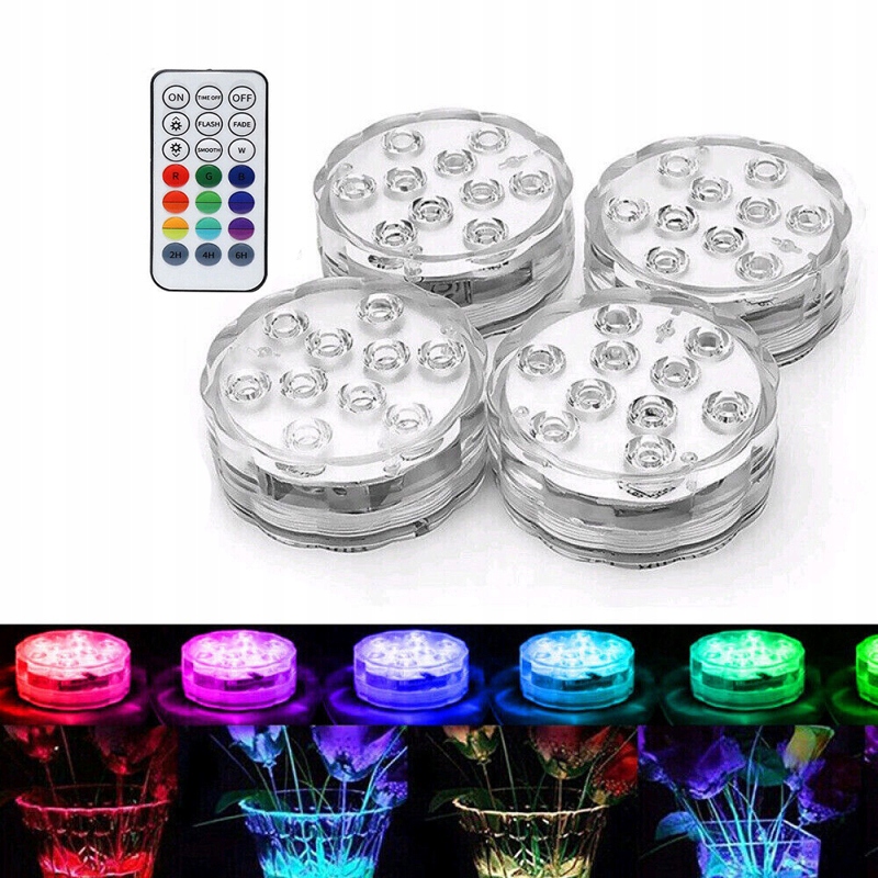 Levně Led lampička do akvária s magnetickou přísavkou a dálkovým ovládáním Rf