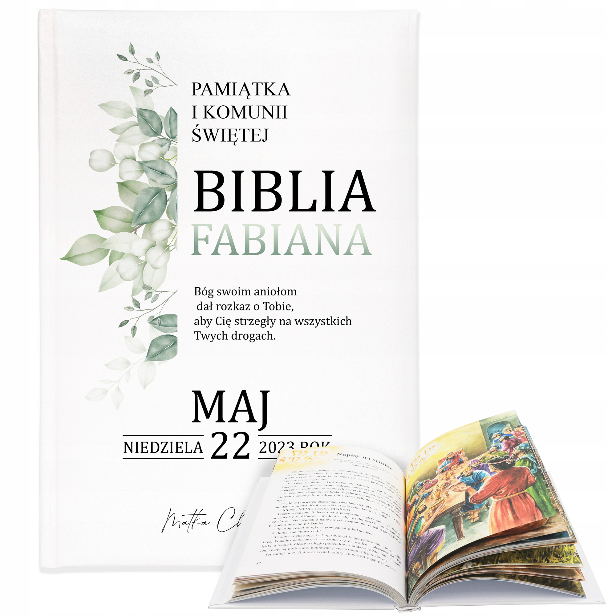 

Biblia dla Dzieci Pamiątka Komunii Świętej Imię