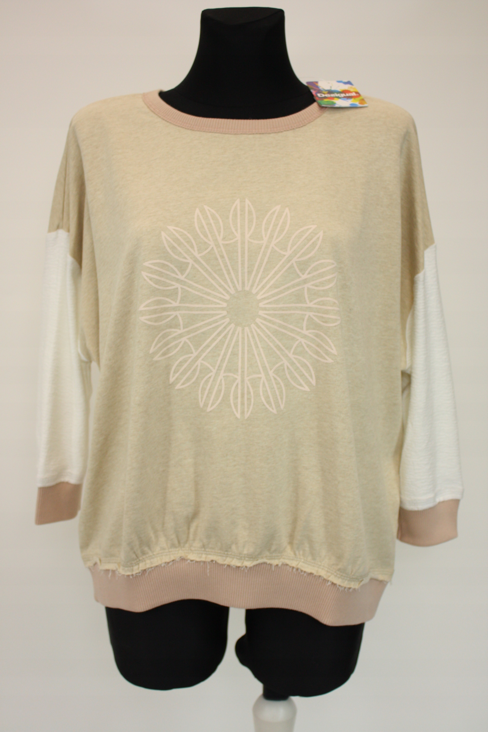 

Bluza damska oversize Desigual rękaw 3/4 bawełna S