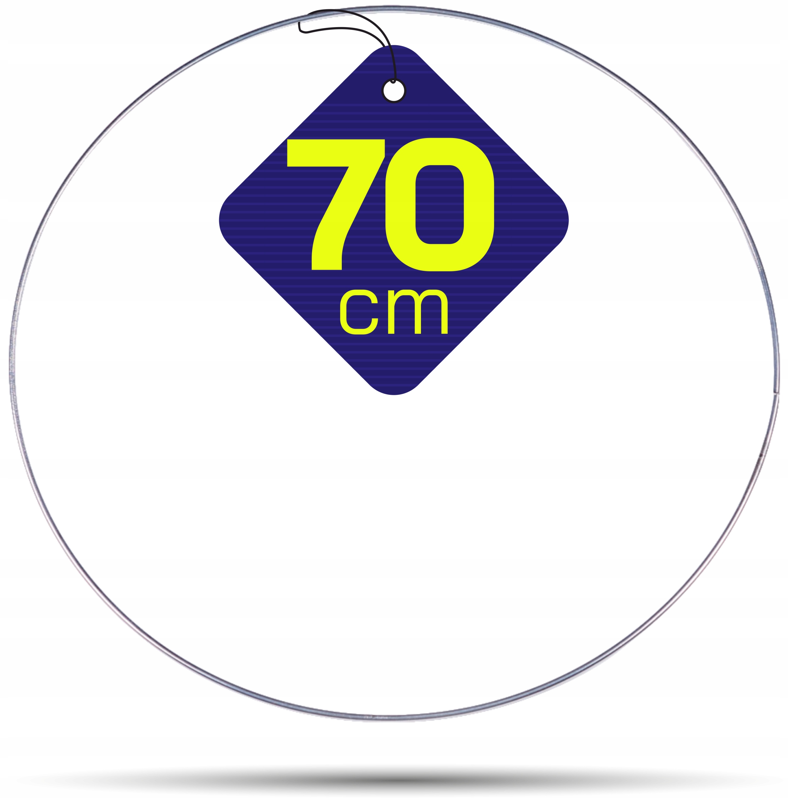 

Srebrna metalowa obręcz kółko do łapaczy snów 70cm