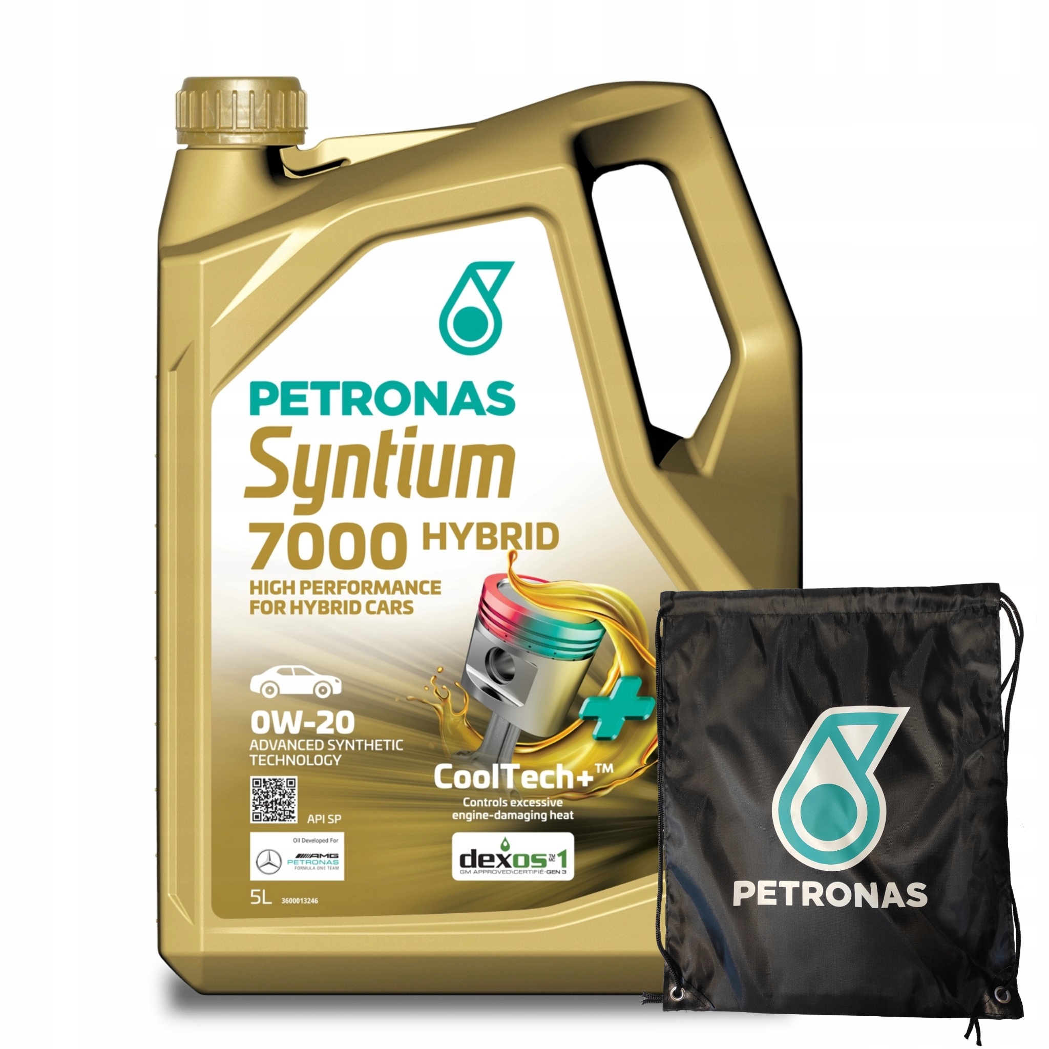 Motorový olej Petronas Syntium 7000 Hybrid Dexos1 0W-20 5L vrecko Zadarmo