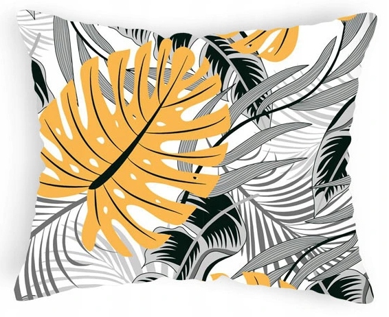 

Poszewka 40x60 Monstera Szaro Musztardowa