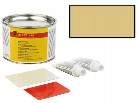 Špachtle na poškozené hrany a hrany Rex-lith barva dřeva 1000 g
