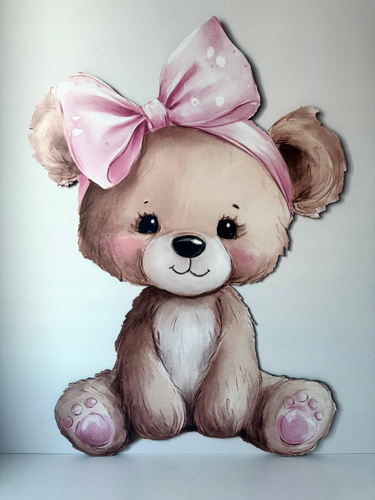 miś z kokardą dekoracje wielkoformatowe wystrój pokoju dziecka