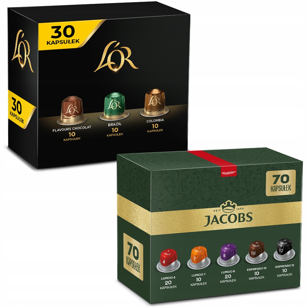 Kapsułki Jacobs L'or do Nespresso(r)* 100szt zestaw kaw mix 100 kaw