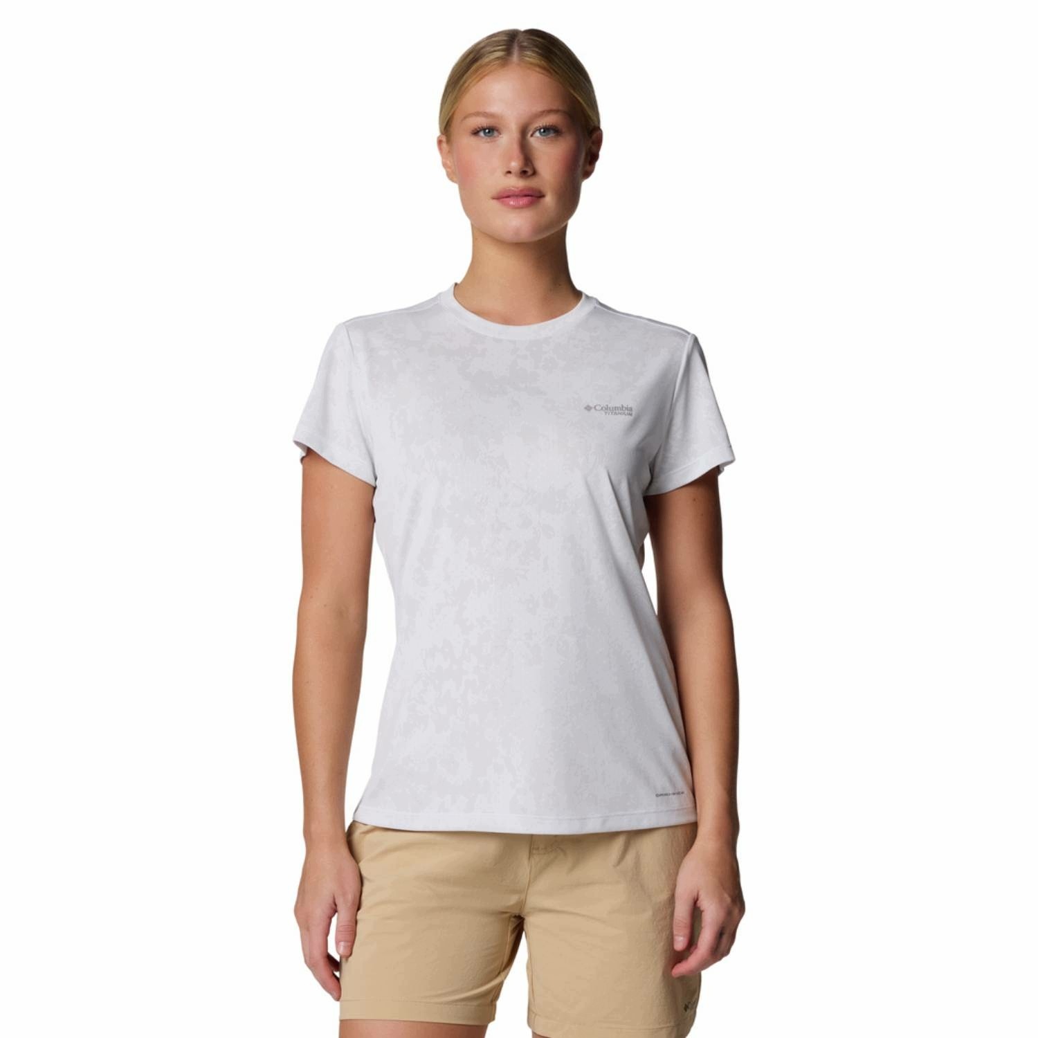 Damska koszulka Columbia Bluebird Canyon Short Sleeve Crew white S