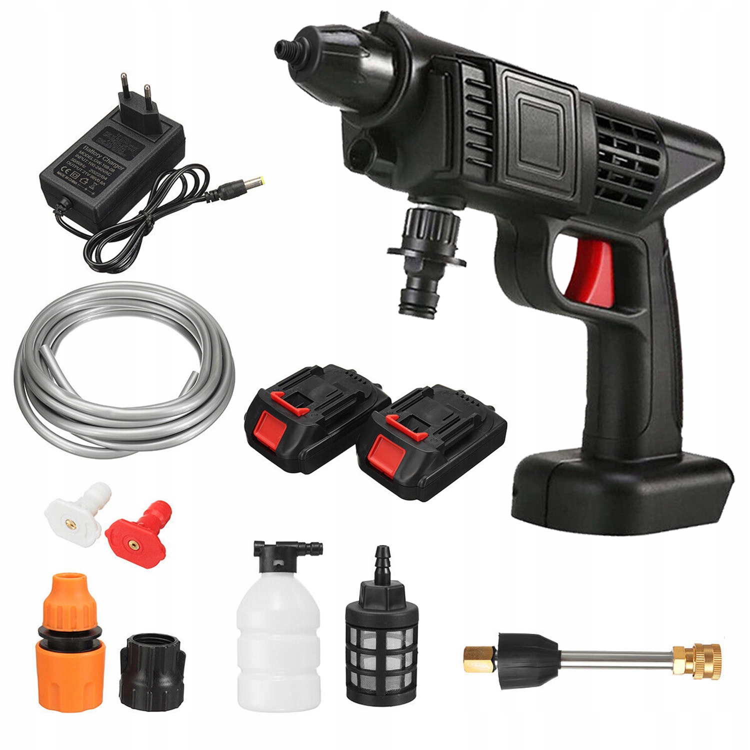 Akumulatorowa Myjka Ciśnieniow Bezprzewodowa Samochodu 1500W 2x Aku 88VF