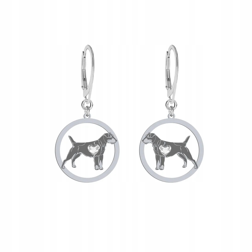 Stříbrné Náušnice z Německého mysliveckého teriéra 925 Šperky Dárek Gravírování