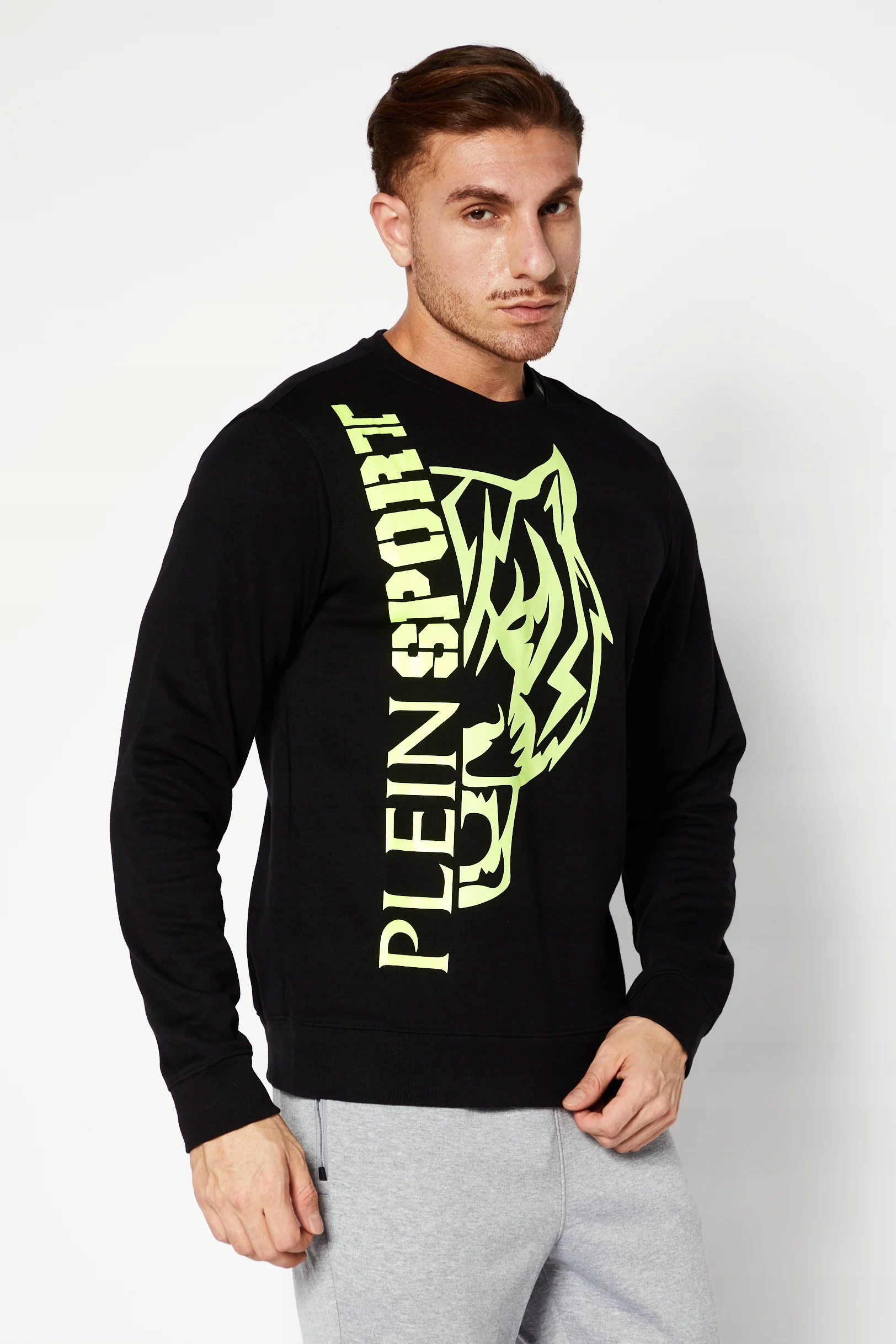 Plein Sport Černá Mikina S Žlutým Potiskem (M)