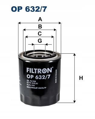 

OP632/7 Filtron Filtr Oleju Hyundai