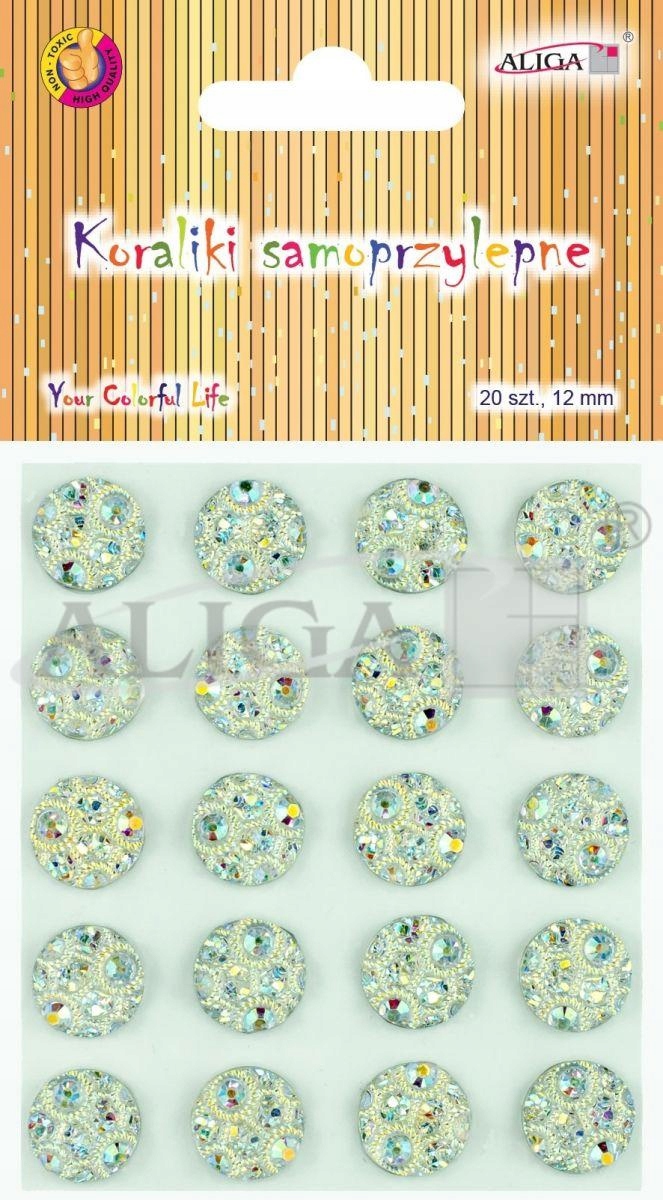 Kryształki samoprzylepne okrągłe błysk JET-1864