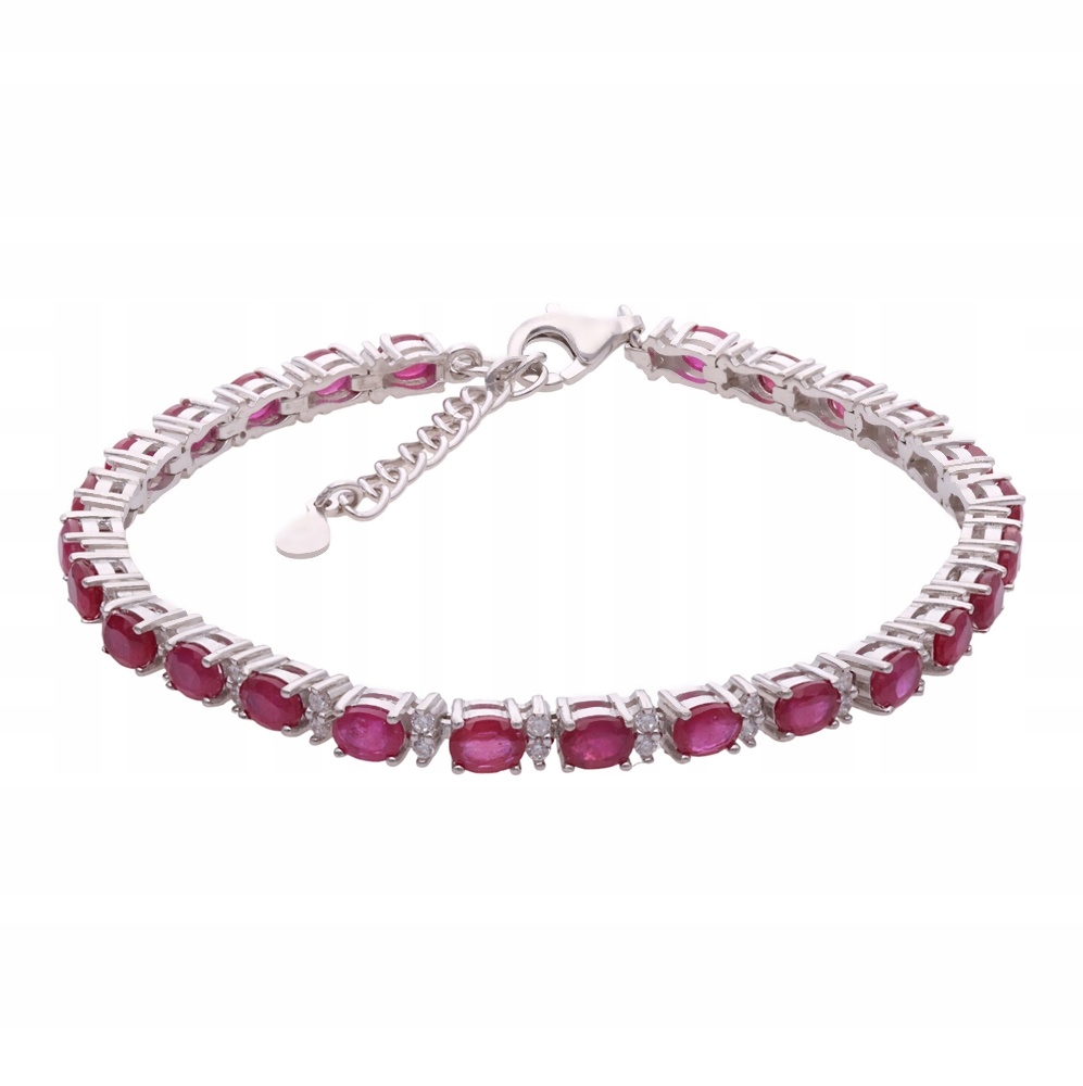 Stříbrný náramek Ag 925 Rubín NA1581-B-RU-WP